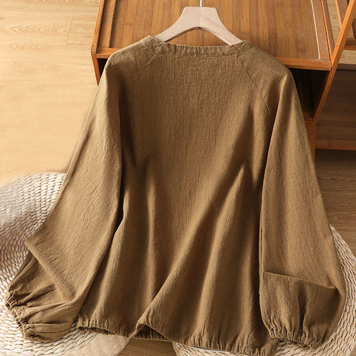 Chemise décontractée à manches longues en coton et polyester pour femme Buddha Stones - image 16