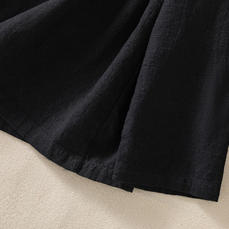 Chemise décontractée à manches longues et col ras du cou pour femme, en coton, avec poches et boutons Buddha Stones - image 15