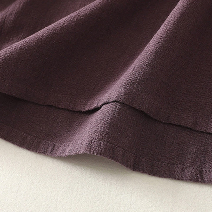 Chemise décontractée à manches longues en coton pour femme avec boutons grenouille et motif Buddha Stones - image 5