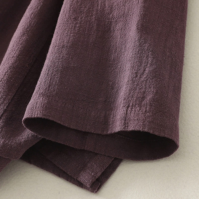 Chemise décontractée à manches longues en coton pour femme avec boutons grenouille et motif Buddha Stones - image 3