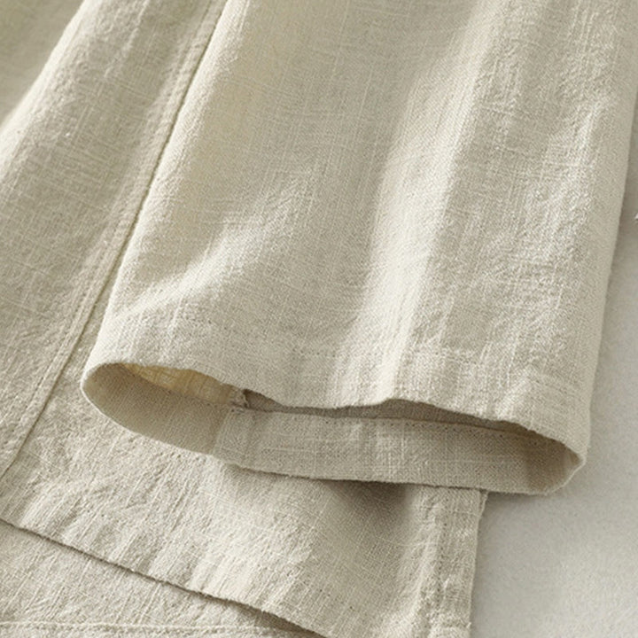 Chemise décontractée à manches longues en coton pour femme avec boutons grenouille et motif Buddha Stones - image 13