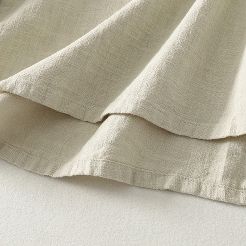 Chemise décontractée à manches longues en coton pour femme avec boutons grenouille et motif Buddha Stones - image 14