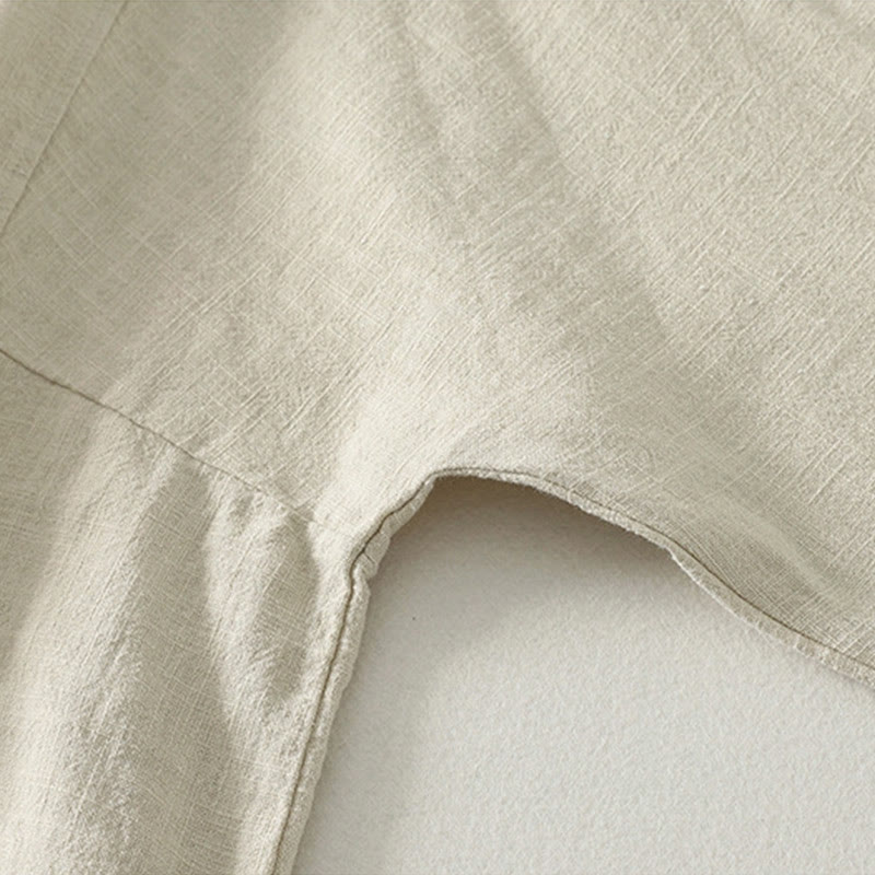 Chemise décontractée à manches longues en coton pour femme avec boutons grenouille et motif Buddha Stones - image 9