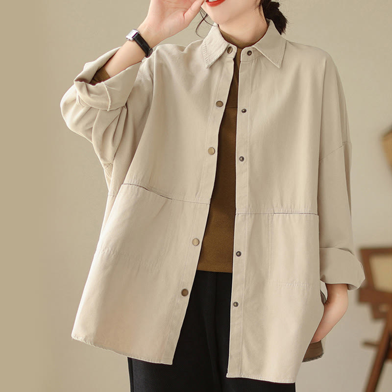 Veste décontractée à manches longues et poches pour femme, couleur unie, motif Buddha Stones - image 9