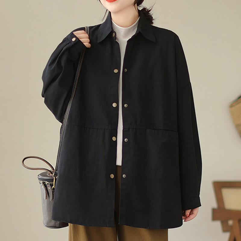 Veste décontractée à manches longues et poches pour femme, couleur unie, motif Buddha Stones - image 18