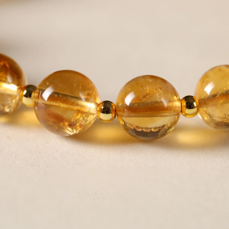 Bracelet de prospérité en Buddha Stones, citrine naturelle, personnage Fu, bête porte-bonheur - image 10