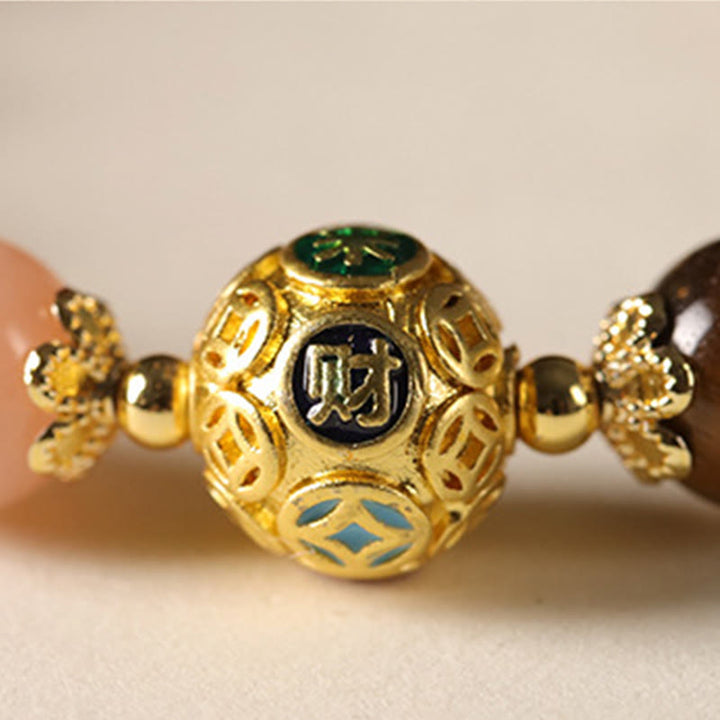 Bracelet de prospérité en Buddha Stones, citrine naturelle, personnage Fu, bête porte-bonheur - image 13