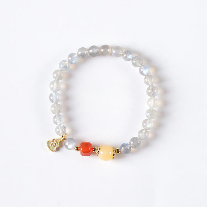 Bracelet Charmant Lotus Love en Pierres de Lune Naturelles et Buddha Stones - image 12