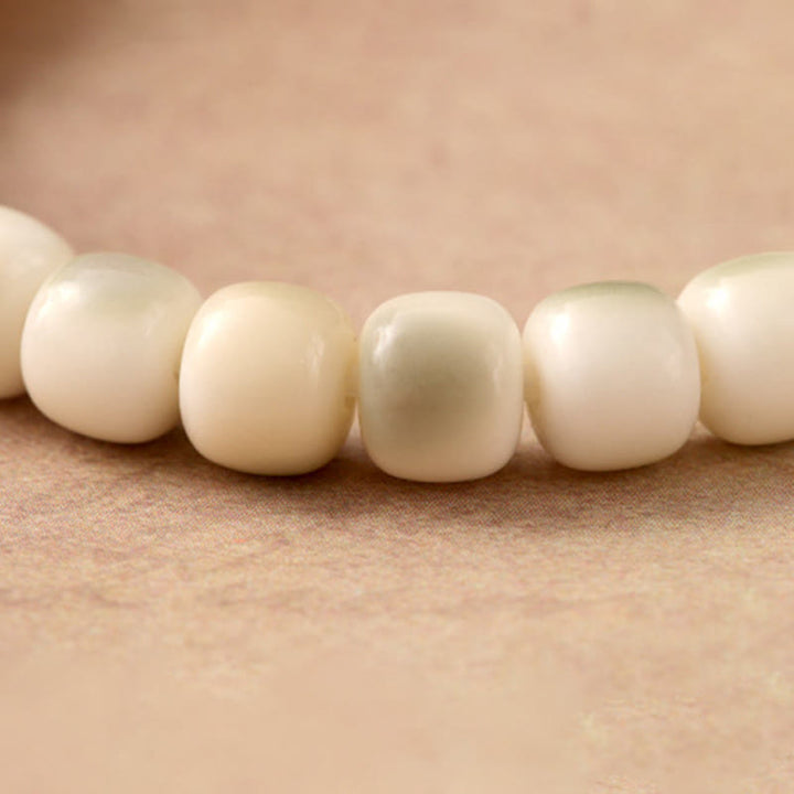 Bracelet de sagesse Garuda en cuivre martelé et graines de Bodhi en Buddha Stones - image 3