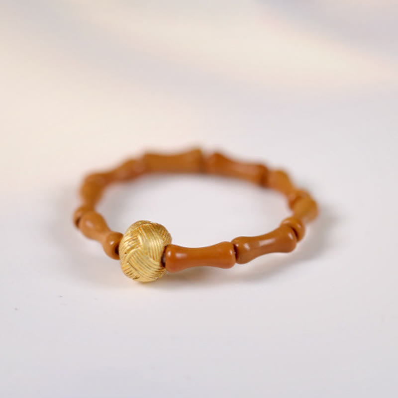 Bague de force intérieure en cuivre avec perles de noyau d'olive et Buddha Stones - image 10