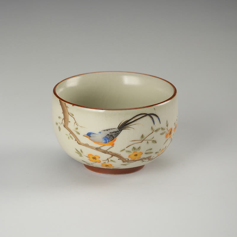 Buddha Stones Oiseau sur branches Pièce de cuivre Tasse à thé Tasse à thé Kung Fu - image 2