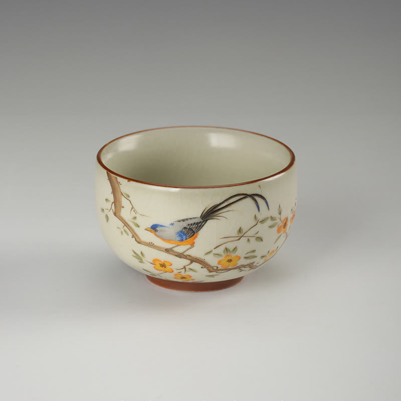 Buddha Stones Oiseau sur branches Pièce de cuivre Tasse à thé Tasse à thé Kung Fu - image 1