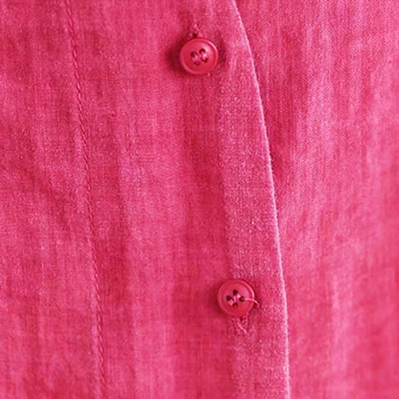 Chemise en coton à manches longues pour femme, motif irrégulier de Buddha Stones , boutons - image 12