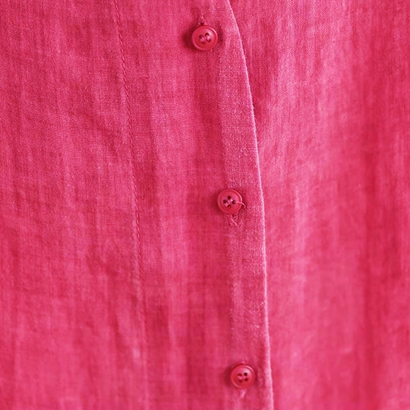 Chemise en coton à manches longues pour femme, motif irrégulier de Buddha Stones , boutons - image 13