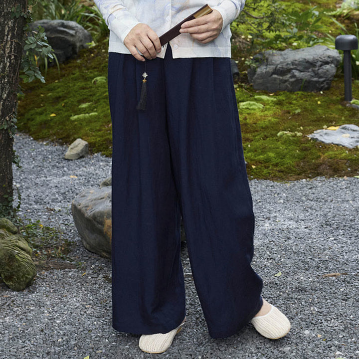 Pantalon femme uni longueur cheville avec poches Buddha Stones pour personnes âgées - image 25
