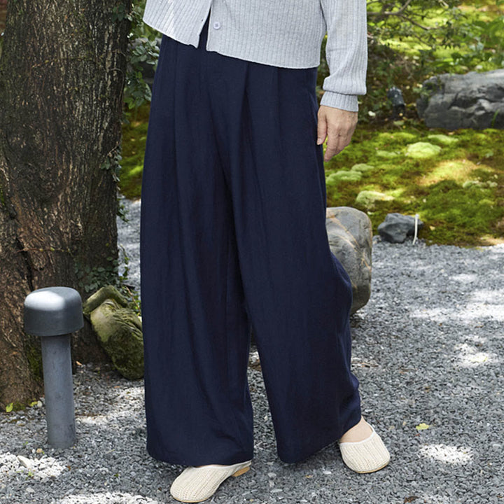 Pantalon femme uni longueur cheville avec poches Buddha Stones pour personnes âgées - Bleu acier - US14，UK/AU18，EU46 (2XL) - image 17