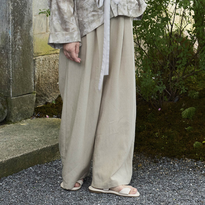 Pantalon femme uni longueur cheville avec poches Buddha Stones pour personnes âgées - image 1