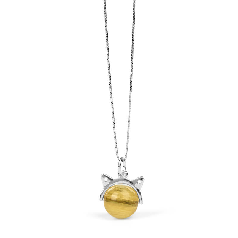 Collier avec Buddha Stones , symbole de la prospérité, en lépidolite dorée naturelle. - image 6