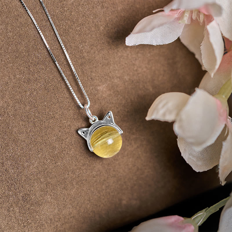 Collier avec Buddha Stones , symbole de la prospérité, en lépidolite dorée naturelle. - image 2