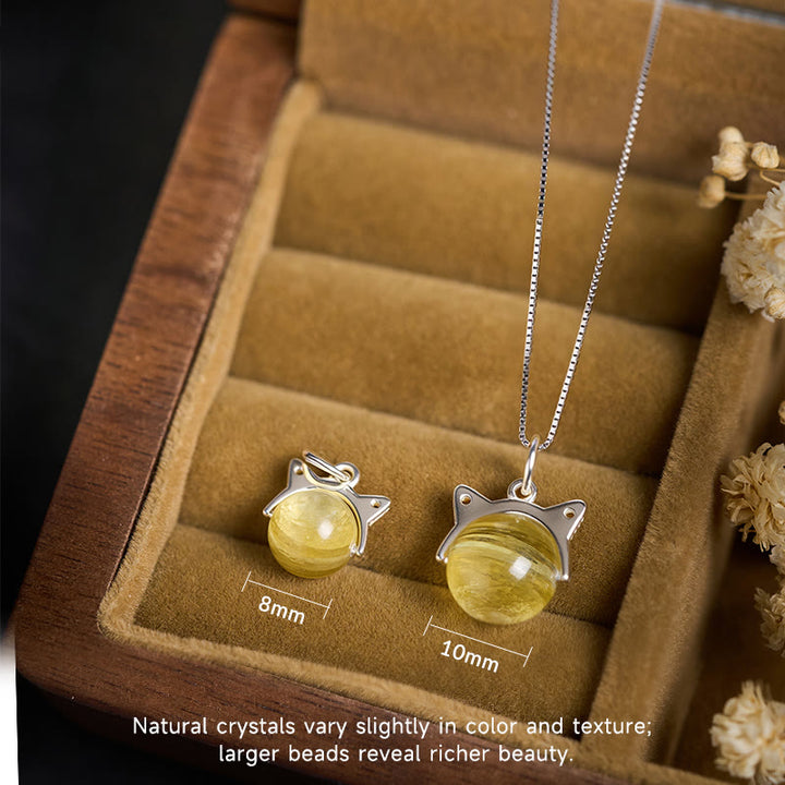 Collier avec Buddha Stones , symbole de la prospérité, en lépidolite dorée naturelle. - image 3