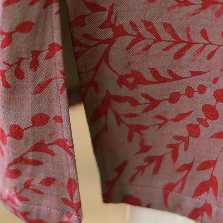 Manteau femme avec poches et boutons grenouille et feuilles de vigne Buddha Stones - image 13