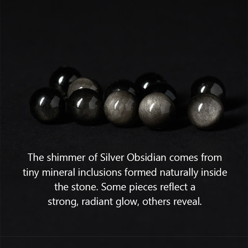 Bracelet de protection des cinq éléments en Buddha Stones argentée et brillante, œil de tigre bleu et onyx noir - image 6