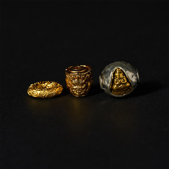 Bracelet de protection Bouddha à trois faces en Buddha Stones naturelle argentée et œil de tigre - image 8