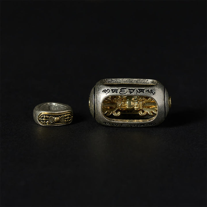 Buddha Stones Jaspe Gris Naturel Jaspe Kambamba Oeil de Tigre Om Mani Padme Hum Bracelet de Protection - image 8