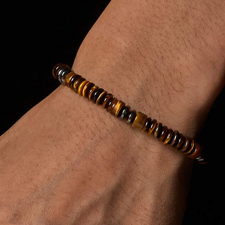 Bracelet en corde de force Buddha Stones, petit, obsidienne noire, aventurine verte, jaspe gris, œil de tigre - image 21