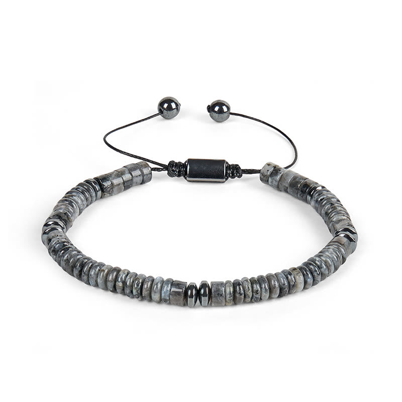 Bracelet en corde de force Buddha Stones, petit, obsidienne noire, aventurine verte, jaspe gris, œil de tigre - image 11