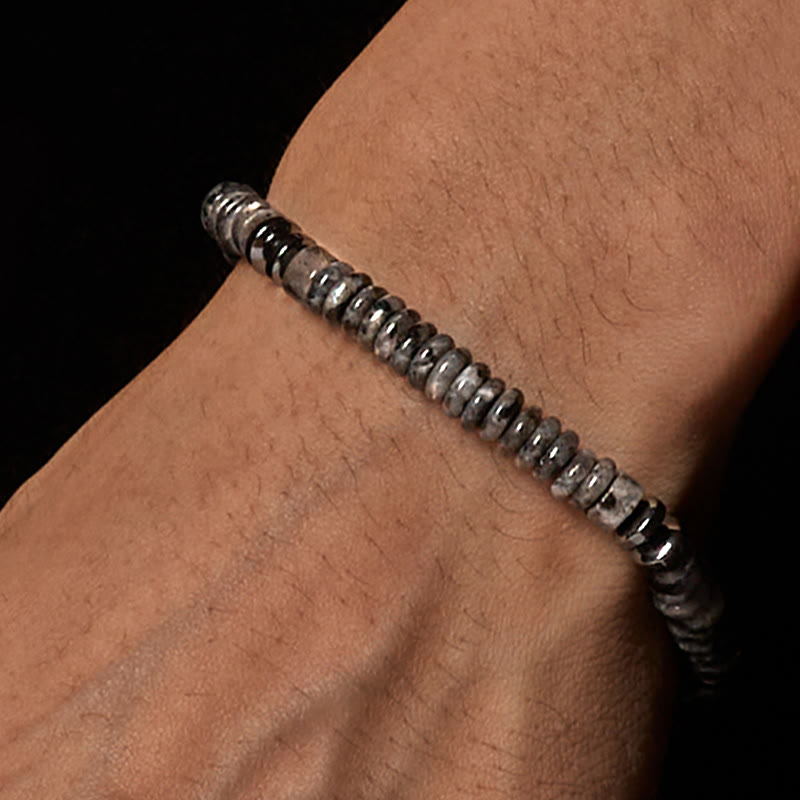 Bracelet en corde de force Buddha Stones, petit, obsidienne noire, aventurine verte, jaspe gris, œil de tigre - image 9