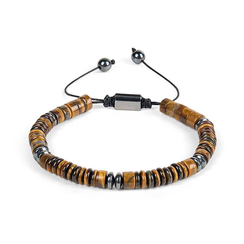Bracelet en corde de force Buddha Stones, petit, obsidienne noire, aventurine verte, jaspe gris, œil de tigre - image 23