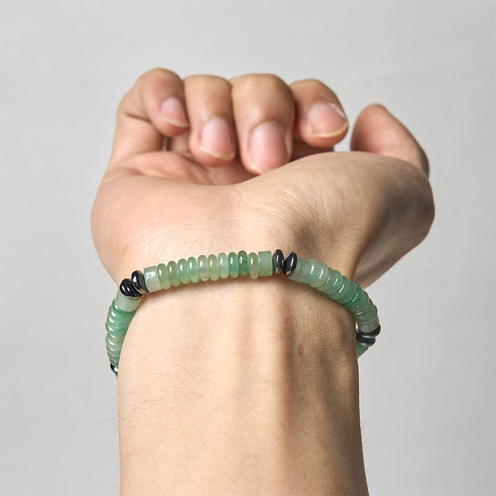 Bracelet en corde de force Buddha Stones, petit, obsidienne noire, aventurine verte, jaspe gris, œil de tigre - image 16