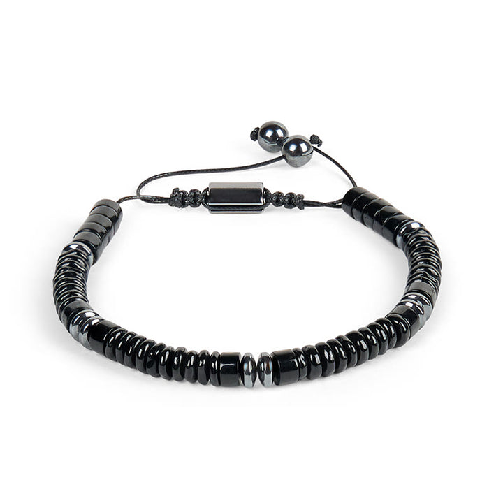 Bracelet en corde de force Buddha Stones, petit, obsidienne noire, aventurine verte, jaspe gris, œil de tigre - image 4