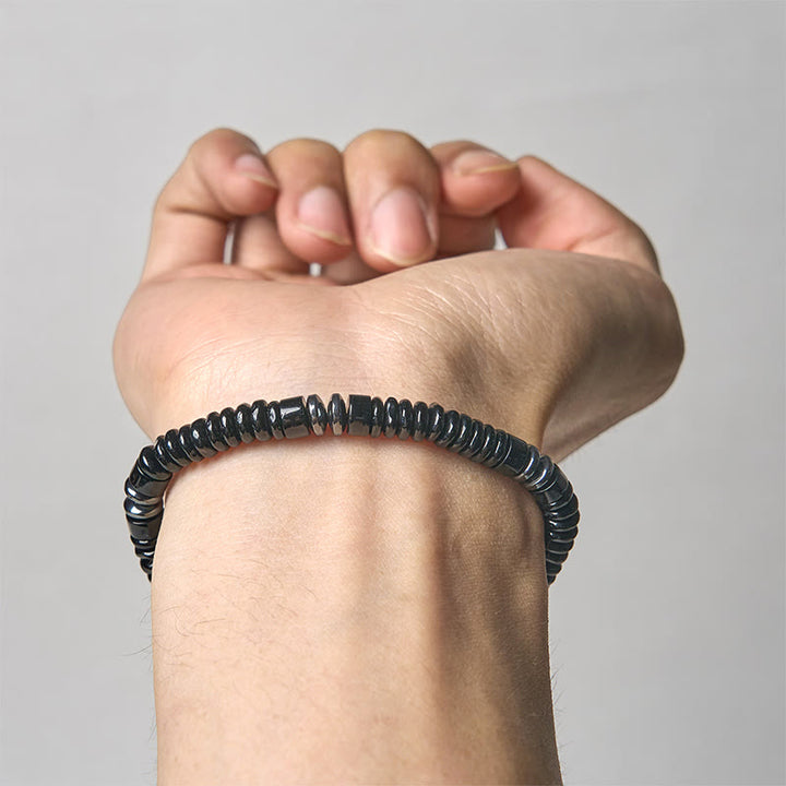 Bracelet en corde de force Buddha Stones, petit, obsidienne noire, aventurine verte, jaspe gris, œil de tigre - image 3