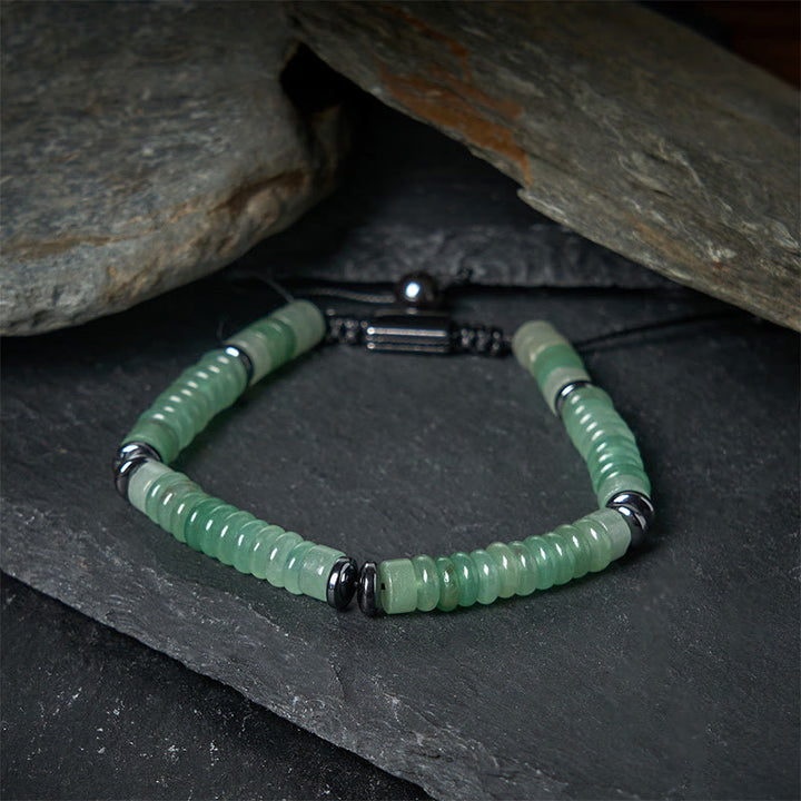Bracelet en corde de force Buddha Stones, petit, obsidienne noire, aventurine verte, jaspe gris, œil de tigre - image 14