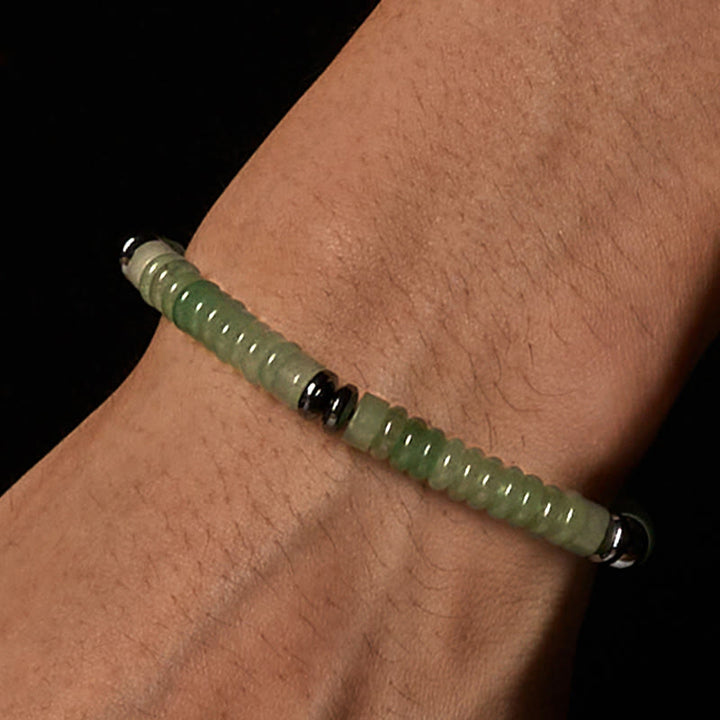 Bracelet en corde de force Buddha Stones, petit, obsidienne noire, aventurine verte, jaspe gris, œil de tigre - image 15