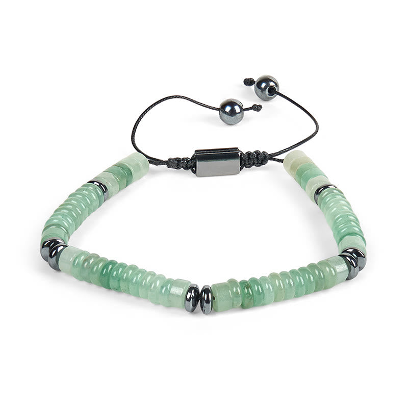 Bracelet en corde de force Buddha Stones, petit, obsidienne noire, aventurine verte, jaspe gris, œil de tigre - image 17