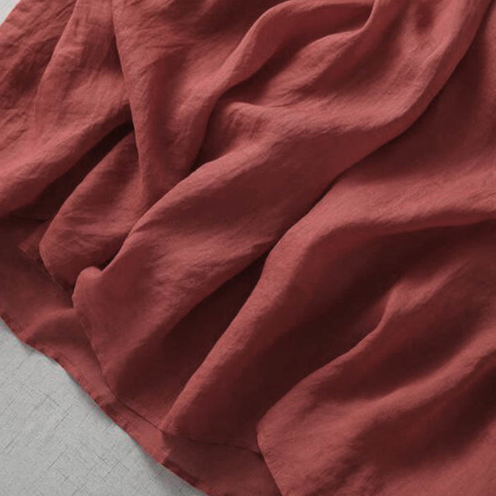 Robe mi-longue à manches bouffantes et cordon de serrage avec broderies de Buddha Stones et poches - image 9