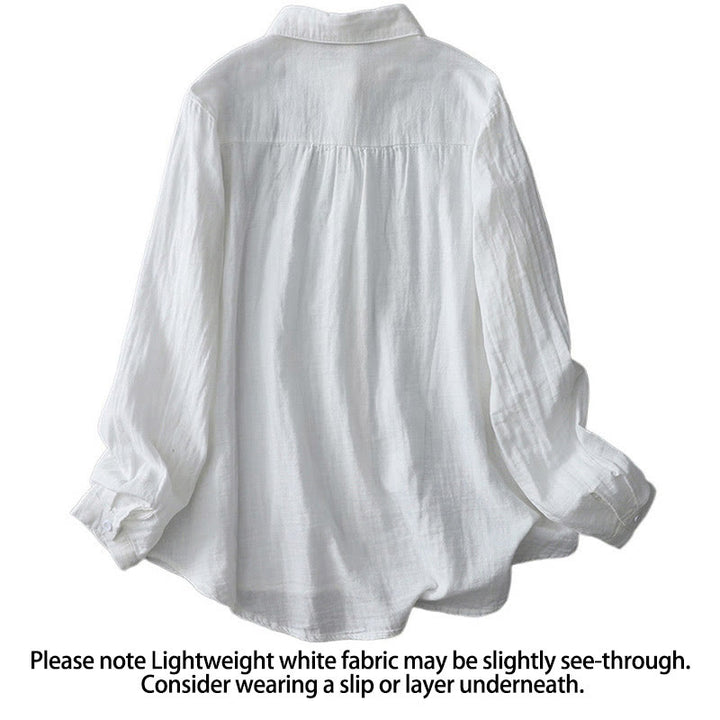 Chemise en coton à manches longues pour femme, motif Buddha Stones Fall, boutons de pissenlit et fleurs - image 3