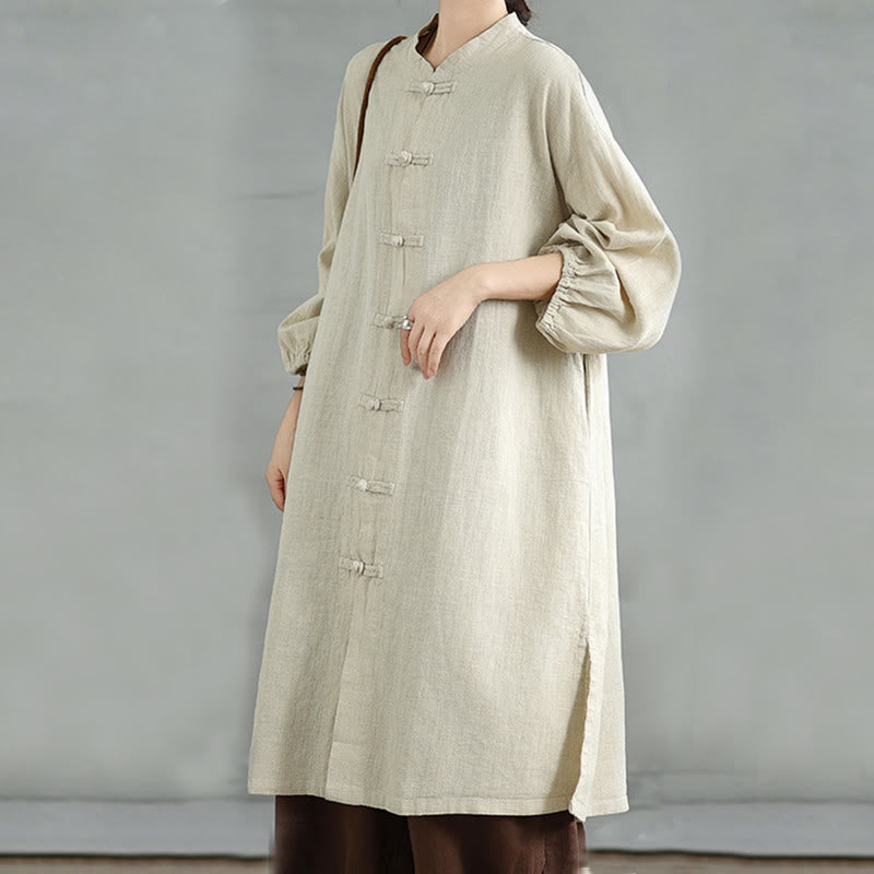 Manteau femme décontracté à boutons brandebourg et poches, motif Buddha Stones - image 16