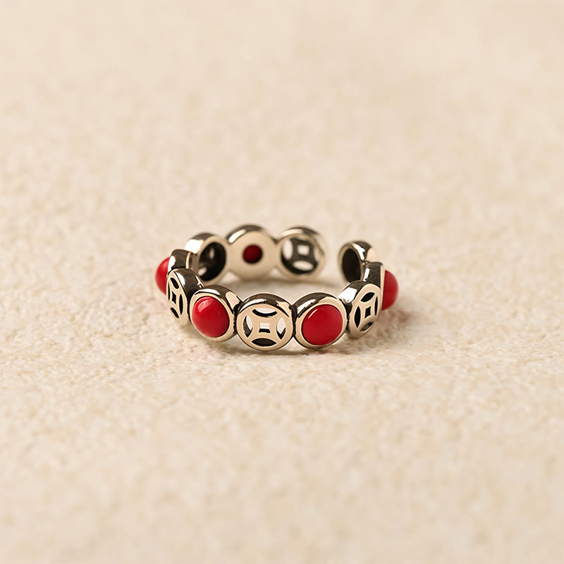 Buddha Stones ouverte en jade, agate rouge du Sud, pièce de cuivre, porte-bonheur et prospérité - image 11