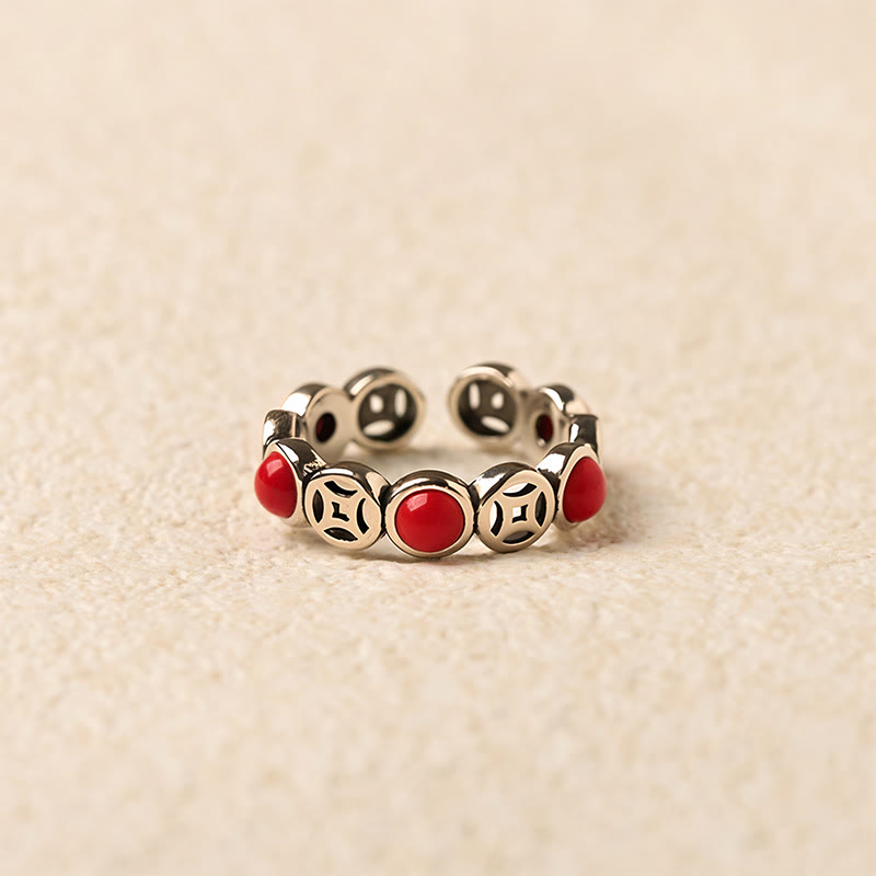 Buddha Stones ouverte en jade, agate rouge du Sud, pièce de cuivre, porte-bonheur et prospérité - image 9