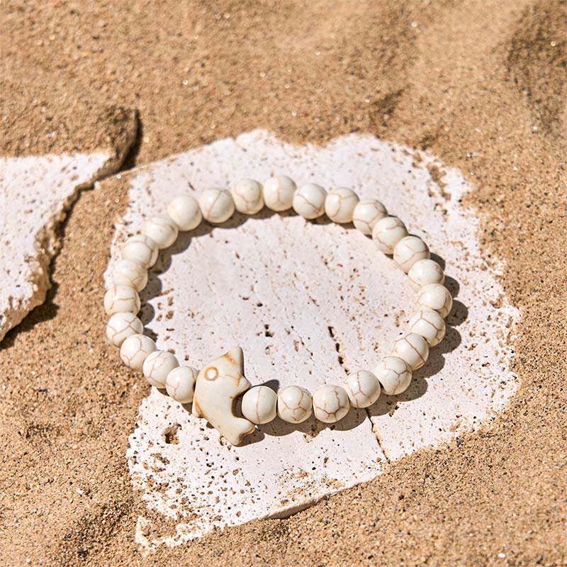 Bracelet d'équilibre spirituel en pierres naturelles de Buddha Stones et dauphin - image 5