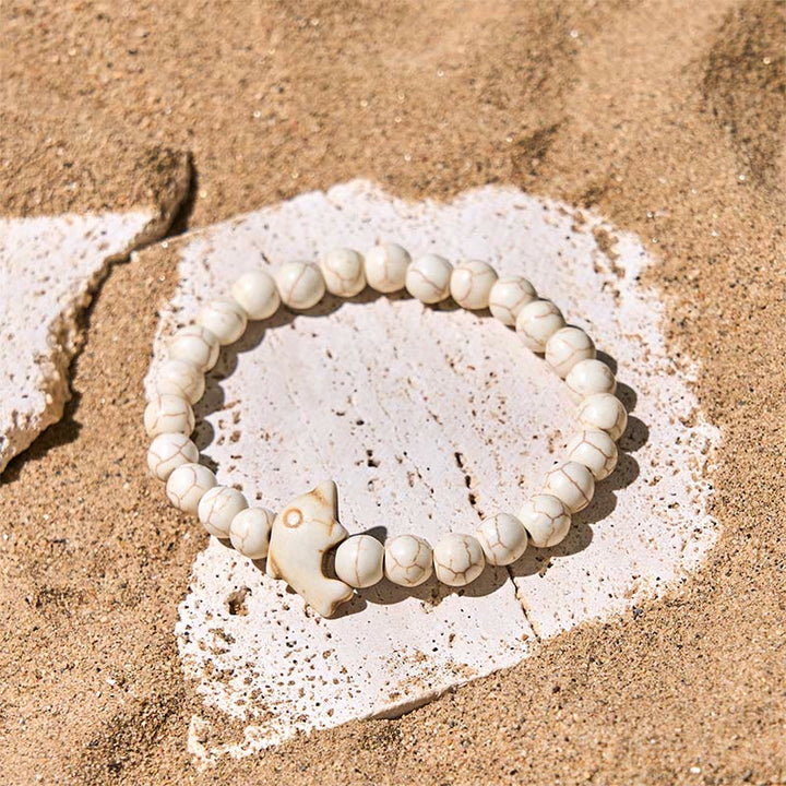 Bracelet d'équilibre spirituel en pierres naturelles de Buddha Stones et dauphin - image 5