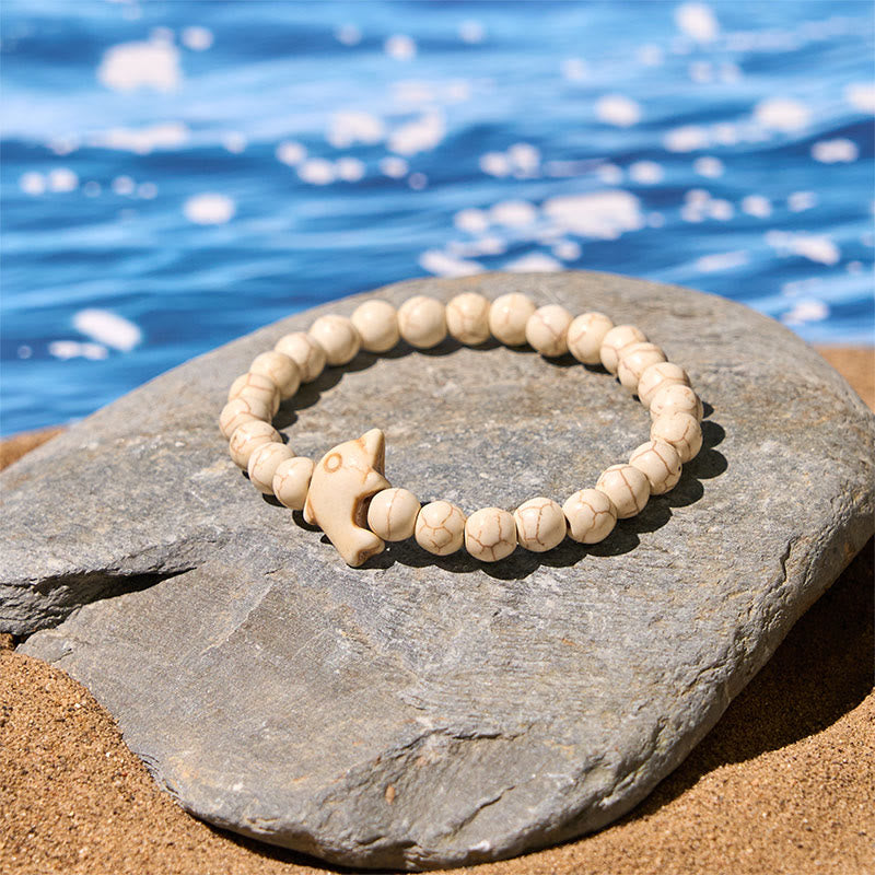 Bracelet d'équilibre spirituel en pierres naturelles de Buddha Stones et dauphin - image 6