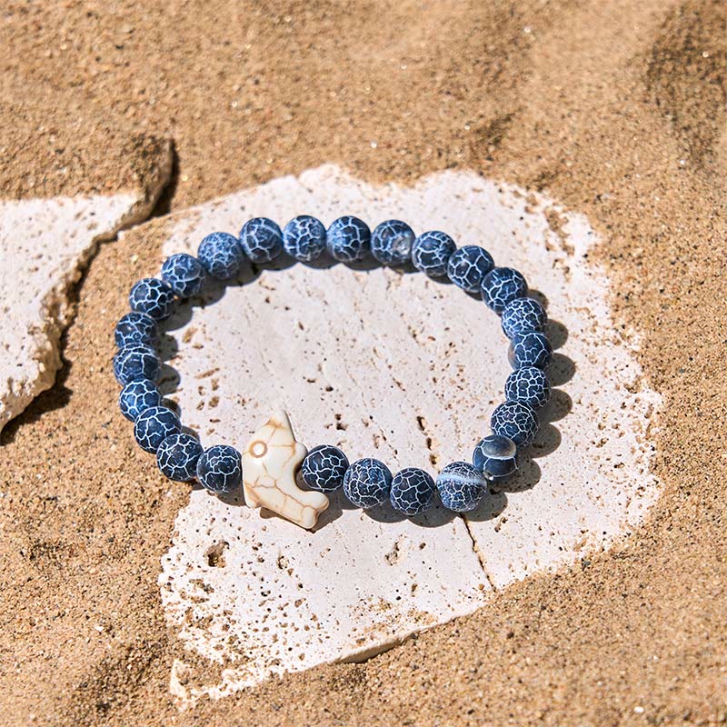 Bracelet d'équilibre spirituel en pierres naturelles de Buddha Stones et dauphin - image 13