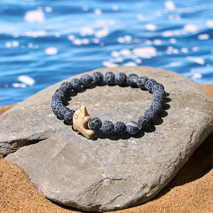 Bracelet d'équilibre spirituel en pierres naturelles de Buddha Stones et dauphin - image 14