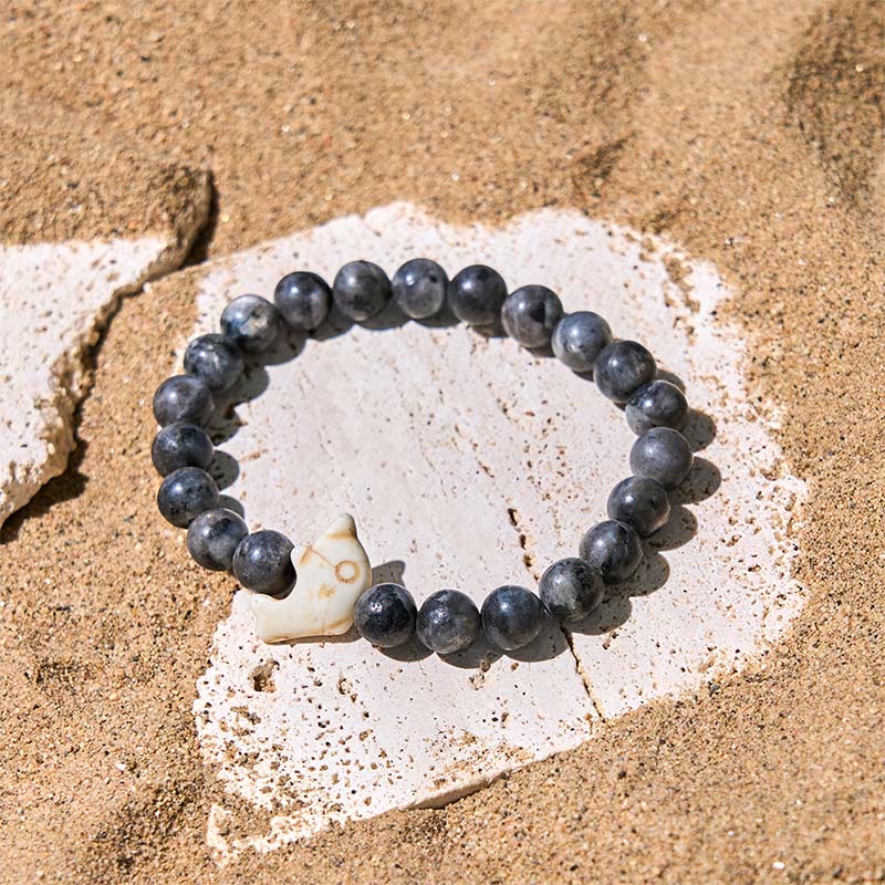 Bracelet d'équilibre spirituel en pierres naturelles de Buddha Stones et dauphin - image 21