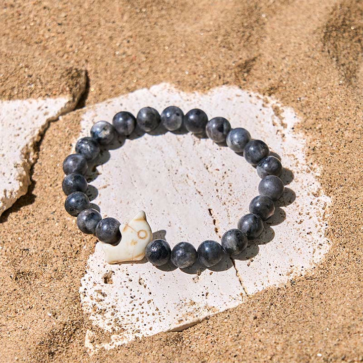 Bracelet d'équilibre spirituel en pierres naturelles de Buddha Stones et dauphin - image 21